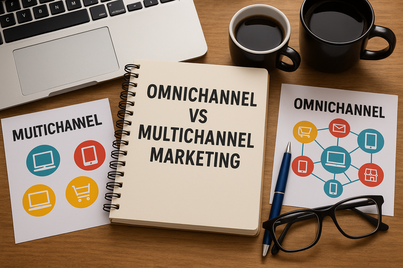 Marketing concept image highlighting omnichannel and multichannel approaches with Digital Marketing Services in India