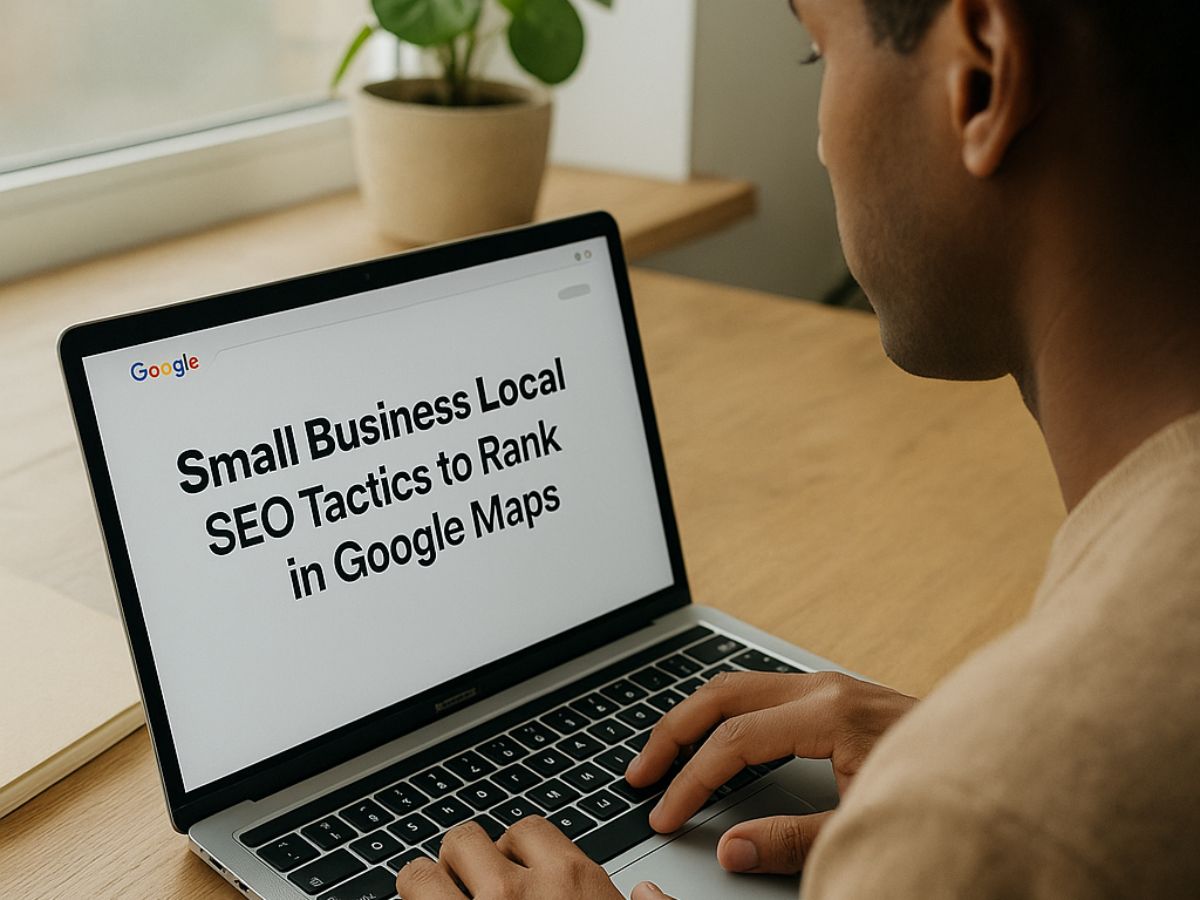 A professional analyzing small business local SEO tactics to rank in Google Maps, representing expertise of an SEO service provider in India.