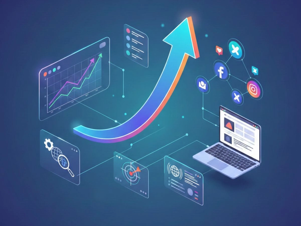 Digital growth concepts that show how a digital marketing company in Kerala boosts online business performance