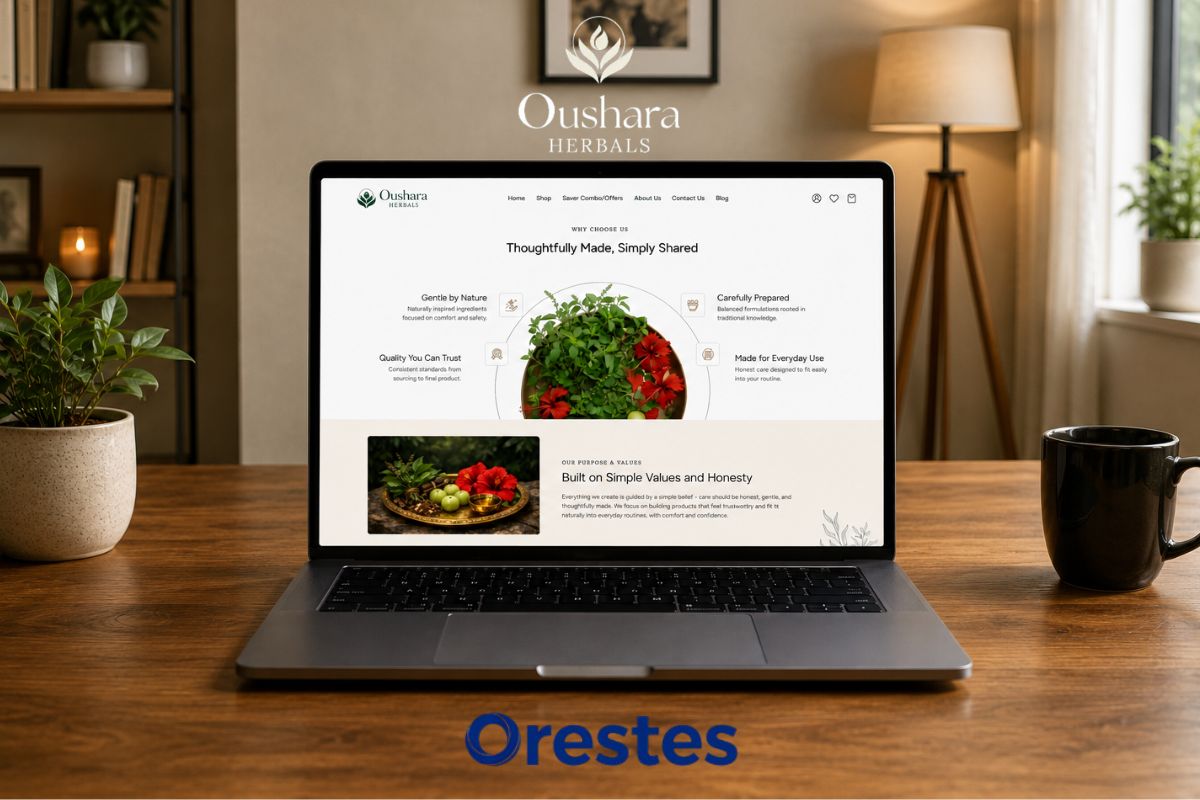 Laptop displaying a professional business website created by the best web design company in Kerala.