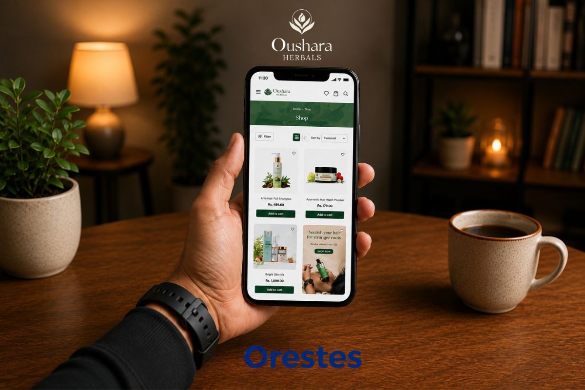 Smartphone displaying a mobile-friendly ecommerce website designed by the best web design company in Kerala.